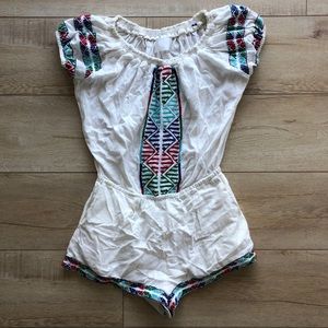 Piper Mexican embroidered romper